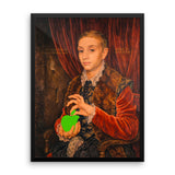 Boy With Apple Framed Poster